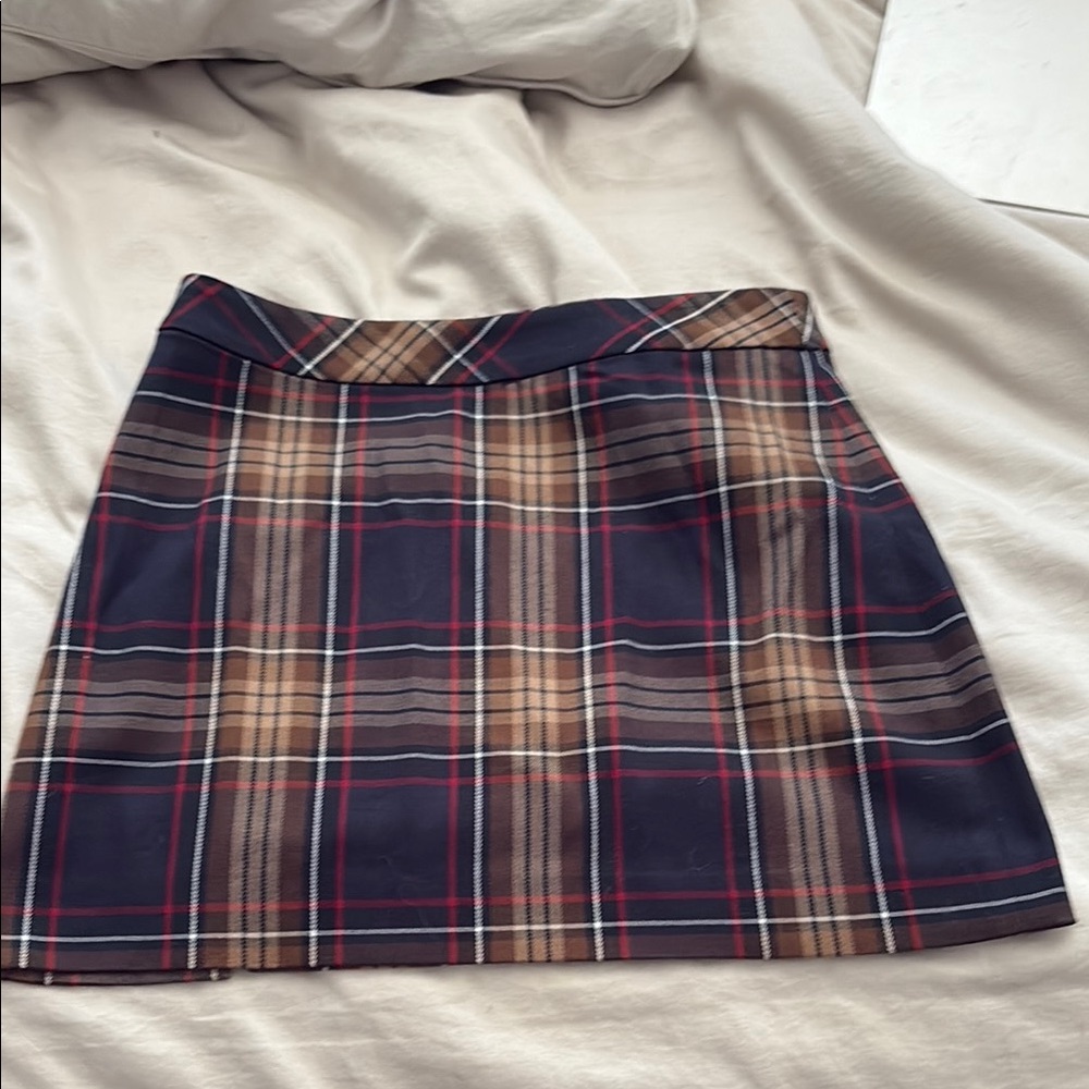Steve Madden Blue and Brown A-Line Mini Skirt Casual